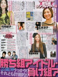 **切り抜き 広末涼子 竹内結子 安室奈美恵 上戸彩 真木よう子 宮沢りえ 石川亜沙美 鈴木保奈美 椎名林檎 酒井法子 今井絵理子 梅宮アンナ他