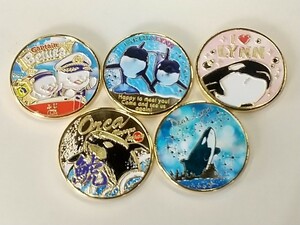 リニューアル版全5種まとめて 名古屋港水族館 メダル 茶平工業 記念 コイン 名港 名古屋市
