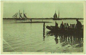 千葉 銚子 利根川の帆船 船