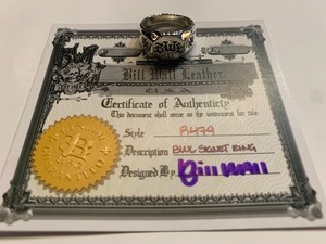 New! Bill Wall Leather ビルウォールレザー BWL Signet Ring 刻印 ニューモデル シグネットリング 新品 在庫あります すぐに納品できます