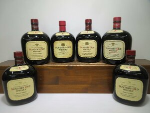 6本セット サントリー オールド SUNTORY WHISKY OLD 700-750ml 国産ウイスキー 未開栓 古酒 まとめて 発送先広島県限定 1円スタート/4-23-3