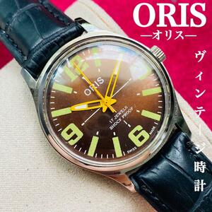 ORIS/オリス★【整備済み】超美品・稼働品/ヴィンテージ/スイス/ 17J/メンズ腕時計/アンティーク/機械式手巻き/アナログ/革ベルト486