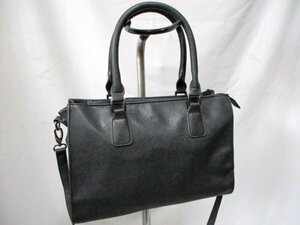 【O598】EMODA/エモダ◇2way ハンドバッグ　BK　斜め掛け　W34.5cm