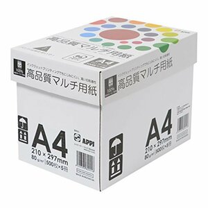 APP 高白色 コピー用紙 高品質マルチ用紙 超高白色 白色度98% A4 紙厚0.106mm 2500枚(500枚×5冊) インクジェット用紙