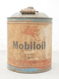ビンテージ モービル オイル缶 Mobil oil 置物 オブジェ