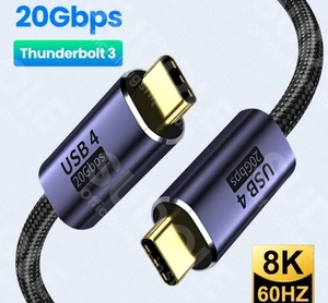 ２本セット【新品】USB4.0 100cm 20Gbps USB Type C to C 変換ケーブル 検品済み 匿名発送用