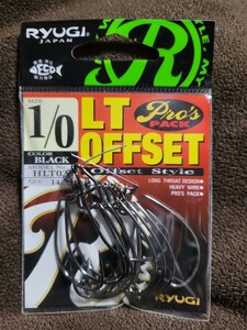 ★RYUGI★LT OFFSET Pro’s PACK SIZE 1/0 Color BLACK 新品 14本入 リューギ ロングスロート オフセットフック プロズパック