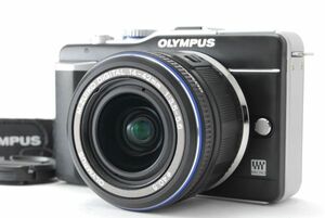 オリンパス OLYMPUS PEN E-PL1 + 14-42mm レンズセット ブラック ショット数498回《 SDカード スマホ転送ケーブル付 》 D0422110-240432