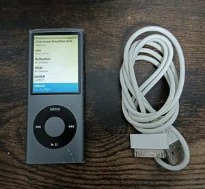 Apple ipodnano アイポッドナノ 第4世代 8G A1285 ブラック ケーブル付き