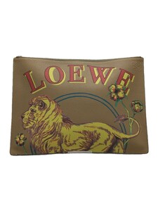 LOEWE◆Pouch Plano Grande Lion/クラッチバッグ/12231T97