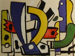 FERNAND LEGER、COMPOSITION、海外版超希少レゾネ、新品額装付、y321