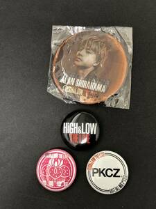 【 1 円～】☆ 缶バッチ ☆ HiGH & LOW THE LIVE 白濱 亜嵐　苺美瑠狂　P K C Z　　4 個