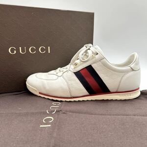 激安！ 1円 【美品】 GUCCI グッチ 【王者の貫禄】 メンズ スニーカー 靴 シェリーライン マイクロシマ インターロッキング レザー GG柄 