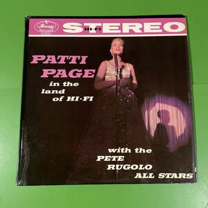 米ステレオ・オリジナル盤●ヴォーカル貴重盤●Patti Page/パティ・ペイジ「in the land of HI-FI」Pete Rugolo(Mercury/SR-80000)EX/EX-