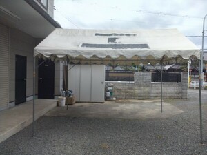 ①引取限定 中古 イベントテント 1間半2間 屋形テント 集会用テント 屋外 運動会 行事 文化祭 受付 行事 テント 