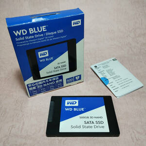 【正常動作品】 WD BLUE 2.5inch SSD WDS500G2B0A 500GB 使用4363時間 低発熱