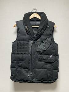 美品☆[AVIREX] P.D.W. 定価2.8万 DEFENSIVE VEST タクティカル ディフェンシブベスト M 中綿 PDW 6652011 ブラック アビレックス