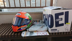 超美品 中古 SHOEI　X-14 X-fourteen 　パワーラッシュ　サイズM (57cm～58cm) ミラーシールド付き 希少絶版品 超美品 最終出品