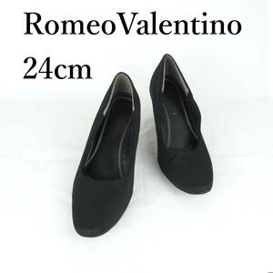 LK9210*RomeoValentino*ロメオバレンチノ*レディースパンプス*24cm*黒*