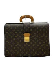 LOUIS VUITTON◆セルヴィエット・フェルモアール_モノグラム・キャンバス_BRW/レザー/ブラウン