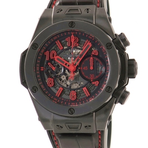 【3年保証】 ウブロ ビッグバン ウニコ オールブラック レッド 411.CI.1190.LR.ABR14 スケルトン ブティック限定 自動巻き メンズ 腕時計