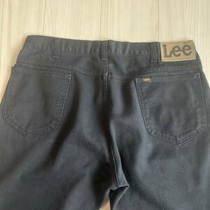 【レアピース】70s80s Lee 200-1801 綿ポリ カツラギ ブラックパンツ ストレート ビンテージ USA製 VINTAGE 黒 W36 TALON42 ウエスターナー