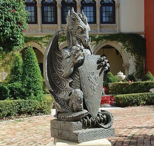 グランド ドラゴン/センチネル(守護獣) ガーデン彫像 彫刻/ ゲームオブスローンズ ファンタジー（輸入品