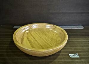 栗 手作りのお皿 無垢一枚板からロクロで制作しました。(S1087) 未使用 小皿 漆器 新品 木工旋盤 ウッドターニング。