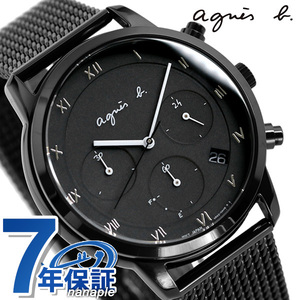 アニエスベー メンズ 腕時計 マルチェロ ソーラー FBRD939 agnes b. オールブラック