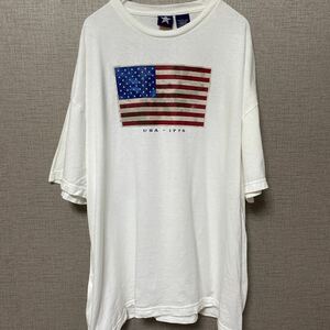 90s USA製 ビンテージ ヴィンテージ Tシャツ tee アメリカ製 古着 オールド 星条旗 ロゴ ストリート アメカジ アート バンド ロック レア