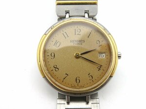 1円◆稼働◆ エルメス ゴールド クオーツ ユニセックス 腕時計 M17801