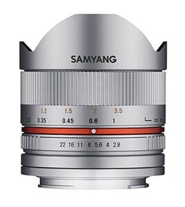 SAMYANG 単焦点魚眼レンズ 8mm F2.8 II シルバー キヤノン EOS M用 APS-C用