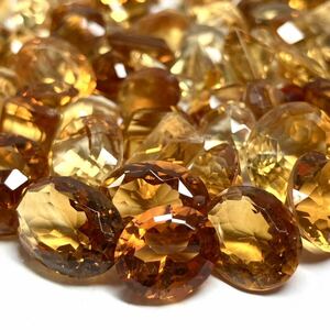 大量！！☆天然シトリン300ct☆M ルース 裸石 宝石 ジュエリー jewelry citrine 黄水晶 クォーツ S①