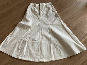 UNIQLO ユニクロ コットンマーメイド ロングスカート / ホワイト スカート / 64