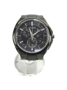 CITIZEN◆ソーラー腕時計/アナログ/ステンレス/BLK/H610-T018599//