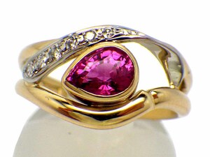 ルビー ダイヤモンドリング K18/Pt900 5.9g 12号　Jewelry Ruby0.80ct Dia0.05ct Ring