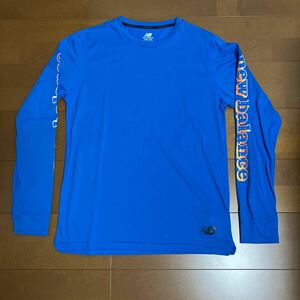 ☆new balance☆ニューバランス 長袖 Tシャツ ロングスリーブ トレーニング ランニング 青 M NBDRY