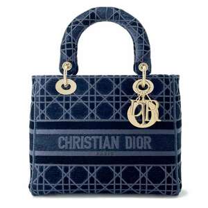 クリスチャン・ディオール ハンドバッグ レディディオール D-Lite ミディアム ベロア Christian Dior 2way 【安心保証】