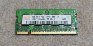 100円~◇HYNIX 1GB DDR2 SODIMM 2RX16 PC2-6400S-666-12 Laptop RAM Memory by Hynix・修理メンテナンス用・中古