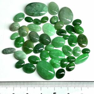 大量!! ☆天然本翡翠おまとめ100ct☆A 約20g ルース 裸石 宝石 ジュエリー ジェイダイト ヒスイjadite jade jewelry ②