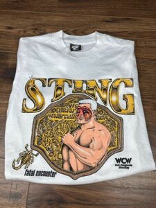 Wrestling T Shirt Medium Vintage Sting WCW WWF 90s 海外 即決