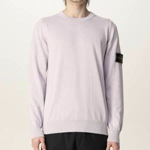 新品 stone island 540B2 SOFT COTTON クルーネック セーター L ピンク ライトパープル ニット コットン