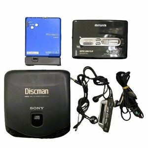 ★【MD/CDプレイヤー おまとめ】SONY Discman/Panasonic SJ-MJ78/alwa PX530 音楽 CDプレイヤー/MDプレイヤー 家電★