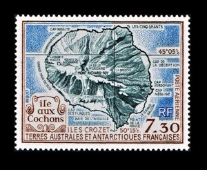 dσ13y4-2f　仏領南極1990年　クローゼー諸島のコション島・1枚完　MNH/A