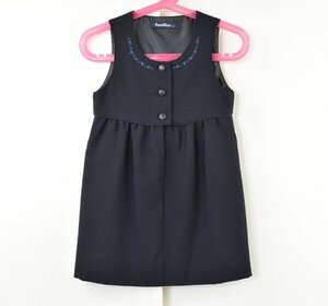 3028-24B0387★ファミリア Familiar★美品 ネイビージャンパースカート 95 お受験面接 幼稚園 230747