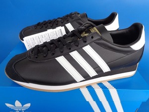 13709■新品 デッド 箱付き 20年製 adidas country OG アディダス カントリー 黒 白 レザー 金ベロ 27 cm FV1224