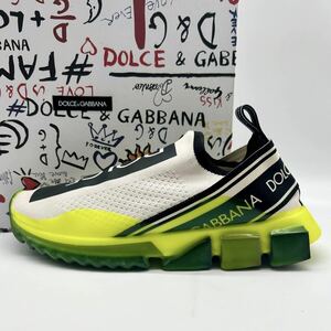 激安！ 1円 【美品】 DOLCE&GABBANA ドルチェアンドガッバーナ 【圧倒的高級感】 ソレント メンズ スニーカー ローカット 靴 ロゴ メッシュ