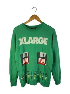 X-LARGE◆セーター(薄手)/M/アクリル/GRN/01194303