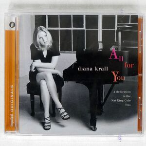 DIANA KRALL/ALL FOR YOU (A DEDICATION TO THE NAT KING COLE TRIO)/IMPULSE! 0602498840160 CD □