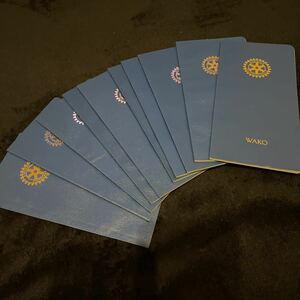 ロータリー　インターナショナル　WAKO 手帳　メモ帳　10冊　祝　年次大会　薄型　紺　和光